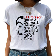 Load image into Gallery viewer, New Money Heist Harajuku T Shirts Women La Casa De Papel Hip Hop T-shirts Fashion House of Paper Tshirt Fashion Top Tees Female