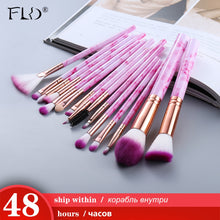 Load image into Gallery viewer, FLD5/15Pcs Makeup Brushes Tool Set Cosmetic Powder Eye Shadow Foundation Blush Blending Beauty Make Up Brush Maquiagem