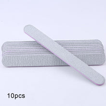 Load image into Gallery viewer, 5 pcs/lot Sandpaper Nail File Lime 100/180 Double Side Sanding Buffer Block Set Grey Nail Files For UV Gel Polish Manicure Tool