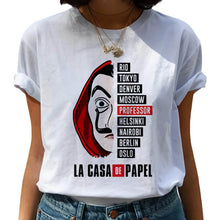 Load image into Gallery viewer, New Money Heist Harajuku T Shirts Women La Casa De Papel Hip Hop T-shirts Fashion House of Paper Tshirt Fashion Top Tees Female