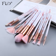 Load image into Gallery viewer, FLD5/15Pcs Makeup Brushes Tool Set Cosmetic Powder Eye Shadow Foundation Blush Blending Beauty Make Up Brush Maquiagem