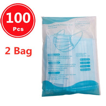 Load image into Gallery viewer, Fast delivery Hot Sale 3-layer mask 50pcs Face Mouth Masks Non Woven Disposable Anti-Dust Masks Earloops Masks