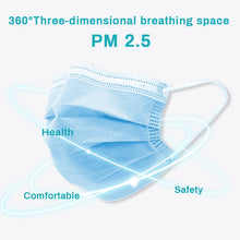 Load image into Gallery viewer, Fast delivery Hot Sale 3-layer mask 50pcs Face Mouth Masks Non Woven Disposable Anti-Dust Masks Earloops Masks