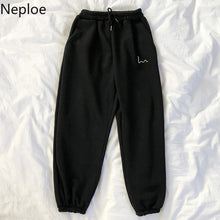 Load image into Gallery viewer, Neploe Pants Women 2020 Spring New Embroidery Elastic High Waist Ladies Trousers Loose Casual Beam Feet Pants Femme 1C285