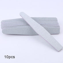 Load image into Gallery viewer, 5 pcs/lot Sandpaper Nail File Lime 100/180 Double Side Sanding Buffer Block Set Grey Nail Files For UV Gel Polish Manicure Tool