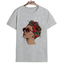 Load image into Gallery viewer, Plus Size Women Summer Vogue Print Lady Casual T-shirt Tops Harajuku Streetwear Short Sleeve O-Neck Tops Tees Camisetas Mujer