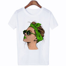 Load image into Gallery viewer, Plus Size Women Summer Vogue Print Lady Casual T-shirt Tops Harajuku Streetwear Short Sleeve O-Neck Tops Tees Camisetas Mujer