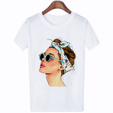 Load image into Gallery viewer, Plus Size Women Summer Vogue Print Lady Casual T-shirt Tops Harajuku Streetwear Short Sleeve O-Neck Tops Tees Camisetas Mujer