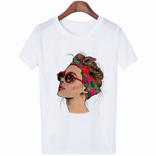 Load image into Gallery viewer, Plus Size Women Summer Vogue Print Lady Casual T-shirt Tops Harajuku Streetwear Short Sleeve O-Neck Tops Tees Camisetas Mujer