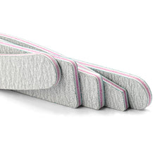 Load image into Gallery viewer, 5 pcs/lot Sandpaper Nail File Lime 100/180 Double Side Sanding Buffer Block Set Grey Nail Files For UV Gel Polish Manicure Tool