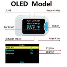 Load image into Gallery viewer, Fingertip Pulse Oximeter De Dedo Pulso Oximetro Home family Pulse Oxymeter Pulsioximetro finger pulse oximeter LED OLED