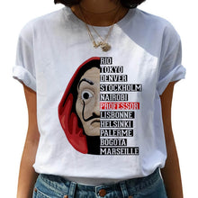 Load image into Gallery viewer, New Money Heist Harajuku T Shirts Women La Casa De Papel Hip Hop T-shirts Fashion House of Paper Tshirt Fashion Top Tees Female