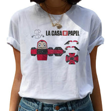 Load image into Gallery viewer, New Money Heist Harajuku T Shirts Women La Casa De Papel Hip Hop T-shirts Fashion House of Paper Tshirt Fashion Top Tees Female