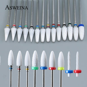 1pcs Ceramic Nail Drill Bit For Electric Manicure Drills Machine Milling Cutter Nail Files Buffers Nail Art Equipment Accessory