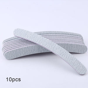 5 pcs/lot Sandpaper Nail File Lime 100/180 Double Side Sanding Buffer Block Set Grey Nail Files For UV Gel Polish Manicure Tool