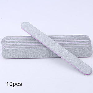 5 pcs/lot Sandpaper Nail File Lime 100/180 Double Side Sanding Buffer Block Set Grey Nail Files For UV Gel Polish Manicure Tool