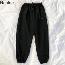 Load image into Gallery viewer, Neploe Pants Women 2020 Spring New Embroidery Elastic High Waist Ladies Trousers Loose Casual Beam Feet Pants Femme 1C285
