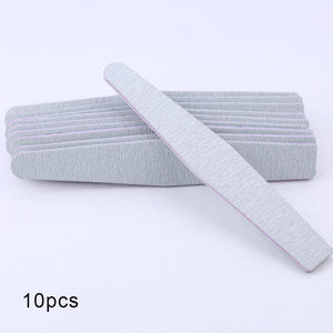 5 pcs/lot Sandpaper Nail File Lime 100/180 Double Side Sanding Buffer Block Set Grey Nail Files For UV Gel Polish Manicure Tool