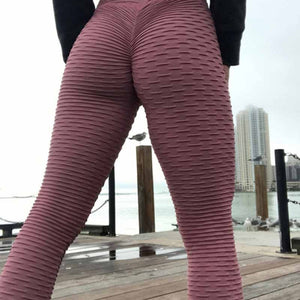 2020 New Bumps Style Leggings Put Hip Fold Elastic High Waist Legging Breathable Slim Pants indoor Sports