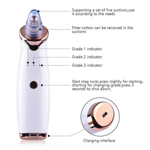 Blackhead Remover T Zone Pore Acne Pimple Removal Face Deep Nose Cleaner Vacuum Suction Facial Diamond Beauty Clean Skin Tool