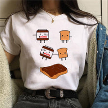 Load image into Gallery viewer, Nutella Kawaii Print T Shirt Women 90s Harajuku Ullzang Fashion T-shirt Graphic Cute Cartoon Tshirt Korean Style Top Tees Female
