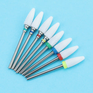 1pcs Ceramic Nail Drill Bit For Electric Manicure Drills Machine Milling Cutter Nail Files Buffers Nail Art Equipment Accessory